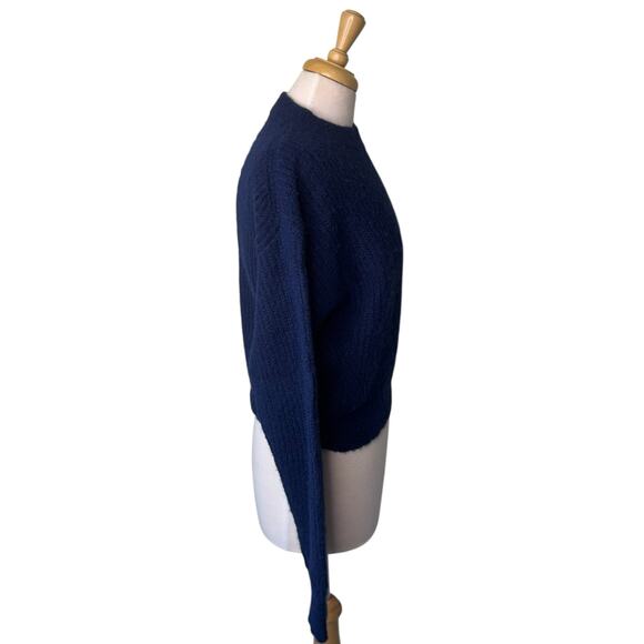 REFORMATION Alpaca Blend Mock Neck Navy Blue Sweater Size XS - Picture 7 of 9